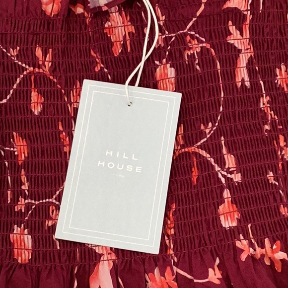NEW Hill House The Ellie Nap Dress in Burgundy Botanical XS - Picture 7 of 16